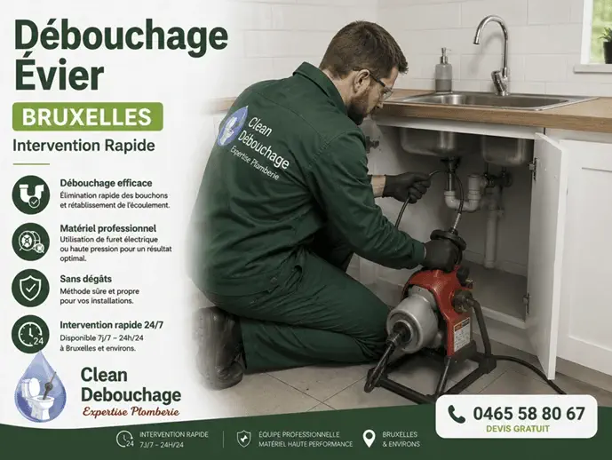 Débouchage évier Bruxelles